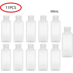 300/350/400Ml Transparante Pet Water Fles Plastic Lege Frisdrank Containers Drank Flessen Met Deksels