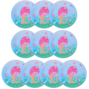 10 Stuks Wegwerp Servies Ronde Papieren Borden Diner Levert 7 Inches Feestartikelen Papier Gerechten Wegwerp Borden Voor Baby Sh