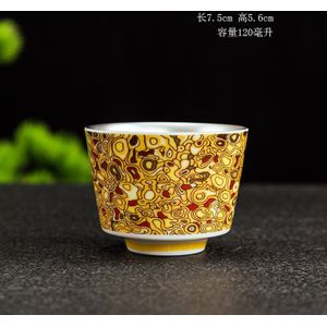 Emaille Keramische Kopje Thee Chinese Vintage Stijl Porselein Sterling Zilver Innerlijke Thee Kommen Thee Glazen Set Kung Fu Thee Set geschenkdoos