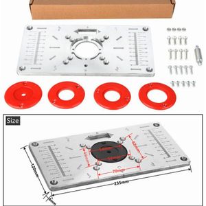 Router Freesgroefhouder - Instelbaar Frees Sjabloon Aluminium - Voor Ronde Groeven & Houtbewerking