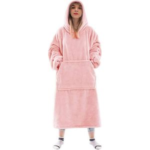 Winter Deken Met Mouwen Ultra Pluche Deken Hoodie 5 Kleur Warm Flanel Hooded Dekens Warme Pyjama Deken Sweatshirt