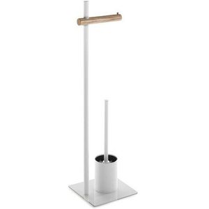 Toiletrolhouder Met Borstel Stand Metalen (20X76X20 Cm)