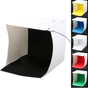 Mini Fotostudio Doos, 8.9X9X9.5 Inch Draagbare Fotografie Light Tent Kit, wit Vouwen Verlichting Softbox Met 40 Led Ligh