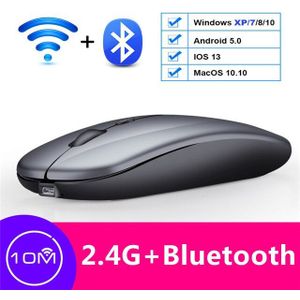 Draadloze Muis Bluetooth Oplaadbare Muis Draadloze Computer Stille Muis Ergonomisch Mini Muis Usb Optische Muizen Voor Laptop Pc