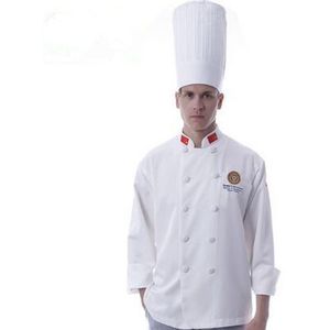 Wit chef jas executive chef lagen uniform chef kleding kok uniformen koken tops