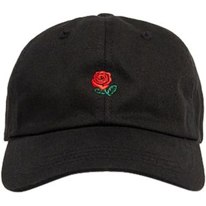 Die in douche katoen rose vader hat voor vrouwen mannen verstelbare bloem baseball cap borduren snapback hoed gebogen zomer zonnehoed