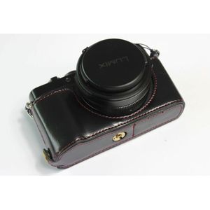 Leer Half Camera Case Grip Voor Panasonic Lumix LX100/LX100 Mark Ii