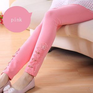 Baby Kinderen Mager Leggings Kinderen Broek Meisjes Kant Zachte Katoen Bloem Toevallige Prinses Leggings Voor Meisjes