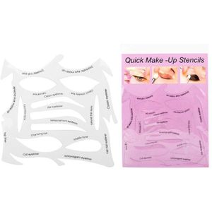 Herbruikbare Eyeliner Stencil Template Card Diy Eye Liner Accessoires Makeup Tools Moldel Tekening Gids Styling Vormgeven
