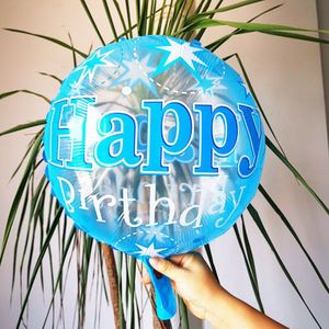 7Pcs 18 Inch Transparante Verjaardag Folie Ballonnen Volwassen Verjaardagsfeestje Decoratie Kids Helium Ballon Cartoon Globos Baby Shower