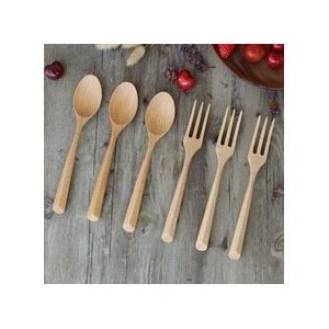 Houten Vork En Lepel Set Natuurlijke Houten Servies Handgemaakte Houten Lepel Geschikt Voor Pasta Diner Thee Salade Dessert Aardappel