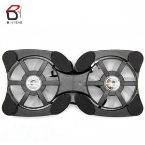 2 Usb Fan Poort Mini Ocus Laptop Notebook Cooling Pad Cooler Cooling Pad Opvouwbare Koeler Coller Fan Zwarte Kleur