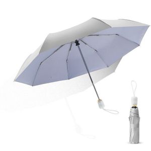 Volautomatische Paraplu Opvouwbare Titanium Zilver Paraplu Regen anti-uv Vrouwen Pongee Outdoor Galaxy Parasol