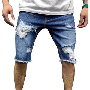 Mooie Zomer Mannen Korte Jeans Broek Gescheurd Denim Shorts Brand Mannen Denim Shorts Bermuda Streetwear Casual Shorts