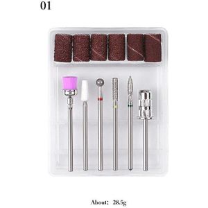 Tungsten Staal Legering Slijpen Hoofd Set Elektrische Manicure Hoofd Vervanging Apparaat Voor Manicure Pedicure Polijsten Nagelvijlen