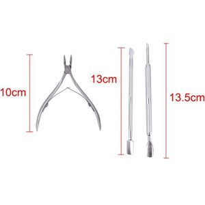 1Pc/3Pcs Cuticle Scoop Pusher Dode Huid Remover Nail Cleaner Pedicure Manicure Salon Nail Cleaner Manicure Pedicure care Tool