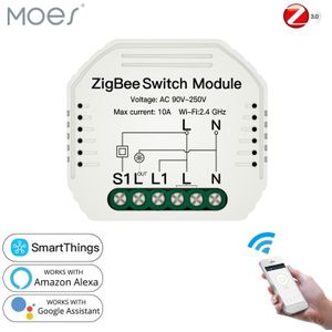 Tuya Zigbee 3.0 Smart Lichtschakelaar Module Smart Leven/Tuya Draadloze Afstandsbediening, werken Met Alexa Google Thuis Voor Voice Control