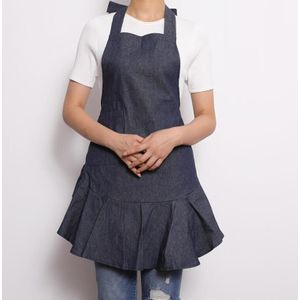 Professio Koreaanse Verstelbare 100% Katoen Denim Schort Keuken Schorten Voor Vrouw Volwassen Bakken Kiel Chef Cafe Unisex Jeans Schort