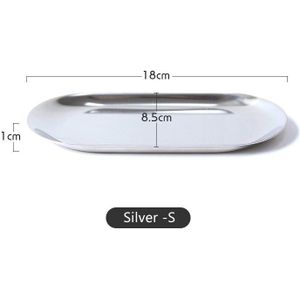 Moderne Metalen Rose Gouden Plaat Zilveren Ovale Opbergvak Decoratieve Sieraden Display Rvs Lade Opslag