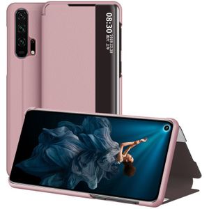 Luxe Bekijk Smart Flip Case Voor Huawei Honor 20 Pro Fundas Originele Magnetische Houder Lederen P20Pro YAL-L41 Yal L41 Telefoon cover