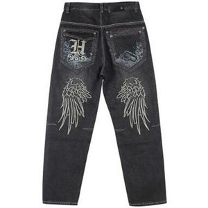 Hip Hop Harem Jeans Denim Broek Heren Fashions Jeans Losse Baggy Streetwear Zwarte Broek Mannen jeans Plus Size 30 -46