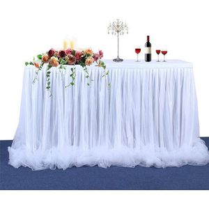 Tafel Rok Zachte Tule Cover Bruiloft Verjaardag Party Decor Pure Kleur Mode Tafel Rok Partij Verjaardag Feestelijke Decoratie