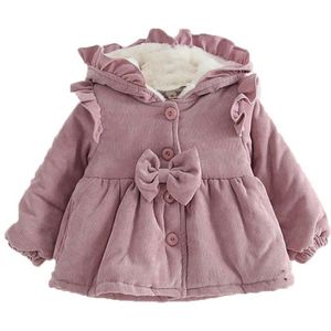 Kinderen Uitloper Winter Baby Meisjes Warme Jas Baby Kids Capuchon Leuke Dikker Fluwelen Baby Jas