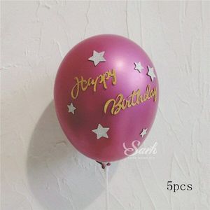 Goud Zilver Paars Ster ""Gelukkige Verjaardag"" Parelmoer Ballon Taart Decoraties Verjaardagsfeestje Decoraties Voor Bakken Leuke Cadeaus