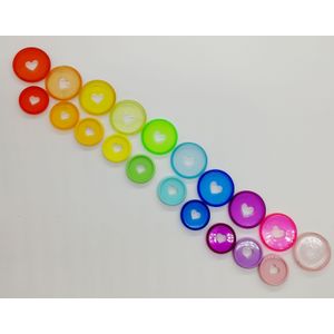 10Pcs Regenboog Kleuren Paddestoel Planner Ringband Plastic Ring Discbound Planner Disc Binding Bindmiddelen Fajas Losbladige Binding