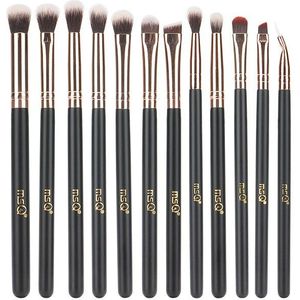 Msq 12Pcs Oogschaduw Make-Up Kwasten Set Concealer Oogschaduw Blending Eyeliner Dtail Pincel Maquiagem Rose Gold Make Up Borstel