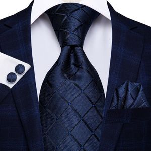 Hi-Tie Blauw Business Solid 100% Zijde Mannen Stropdas 8.5 Cm Ties Voor Mannen Formele Luxe Bruiloft Gravata