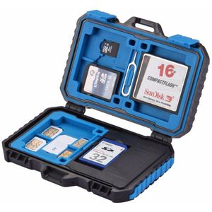 Puluz Geheugenkaart Case Usb 3.0 Sd Cf Tf Reader + Otg Fuction 9/22/27 Slots Waterdichte Sd Cf tf Sim Kaarten Storage Case Houder