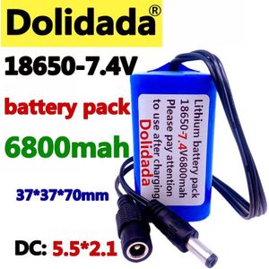 Dolidada Beschermen 7.4 V 6800 Mah 8.4 V 18650 Li-Ion Batterij Fietsverlichting Hoofd Lamp Speciale Batterij dc 5.5Mm * 2.2Mm
