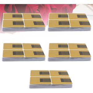 500Pcs Golden Nail Art Guide Vorm Lijm Nail Sticker Nail Art Tool Nagels Tips Uitbreiding Manicure Sticker Tool Rechthoekige