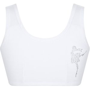 TiaoBug Kids Puberteit Groeiende Jonge Meisjes Basic Zachte Katoenen Ballerina Steentjes Sport Dancewear Bra Ballet Gymnastiek Crop Top