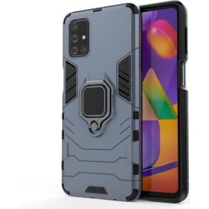 Schokbestendig Case Voor Samsung Galaxy M31S Silicone Hard Pc Armor Telefoon Geval Voor Samsung M31S Magnetische Metalen Ring Bescherming Cover