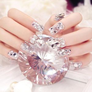 1Pc Crystal Diamond Nail Display Decoratie 60/80Mm Big Clear Wees Bodem Strass Voor Een Foto manicure Accessoires H7