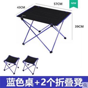 Outdoor klaptafel stoel draagbare wilde barbecue picknick tafel zelf rijden camping aluminium klaptafel set