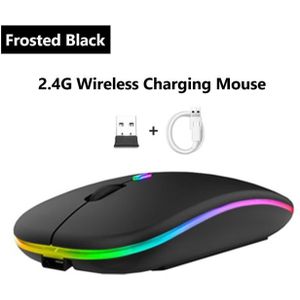 Draadloze Muis 2.4G Bluetooth Muizen Voor Macbook Samsung Laptop Stille Ergonomische Oplaadbare Muizen Met Led Backlit Usb Muizen