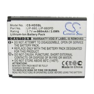 Cameron Sino 980 mAh batterij voor SONY Atrac AD NW-HD5 Zilveren NW-HD5B NW-HD5R (20 GB) NW-HD5S NW-HD5S (20 GB) 2-632-807-11