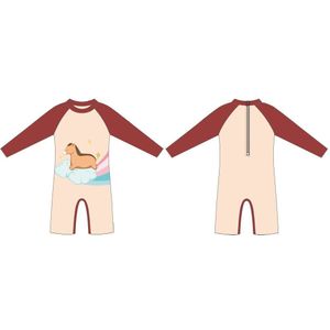 Kids UPF50 + Een Stukken Badpak Voor Meisjes Kinderen Rash Guards Cartoon-Paard 2020tt-Rashguard Sport Top & Shorts Bathing suits