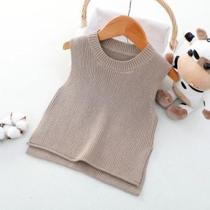 Baby Meisjes Truien Baby Meisje Effen Mouwloze Trui Vest Baby Jongens Truien Knit Vest Kids Peuter Herfst Bovenkleding