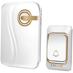 Cacazi Draadloze Deurbel Dc Batterij-Operated Waterdichte 1 2 Knop 1 2 Ontvanger 200M Afstandsbediening Smart Home Draadloze deurbel Chime