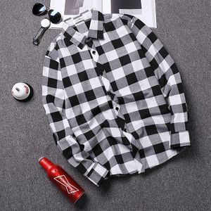 Mannen Lange Mouwen Mode Plaid Kleding Streetwear Losse Big Size Heren Shirts Casual Stijlvolle Mannetjes Retro Kleding