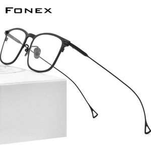 Fonex Pure Titanium Brilmontuur Mannen Recept Bril Voor Mannen Vierkante Brillen Bijziendheid Optische Brillen 8523