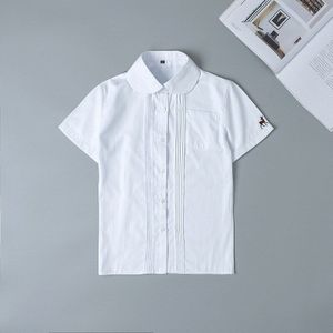 Japanse Schooluniformen Korte Mouw Wit Shirt Voor Meisjes Borduren School Jurk Jk Matrozenpakje Top Werk Uniform Voor Vrouwen