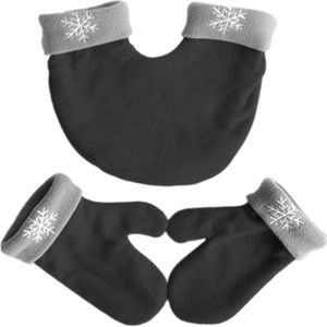 3 Stks/set Winter Romantische Minnaar Handschoenen Warme Polar Fleece Wanten Paar Outdoor Warm Volledige Vinger Handschoenen