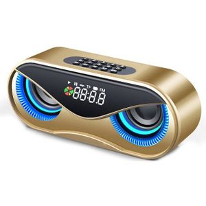 M6 Uil Bluetooth Speaker Draagbare Kolom Led Flash Draadloze Luidspreker Fm Radio Wekker Speaker Tf Aux Usb Music Center