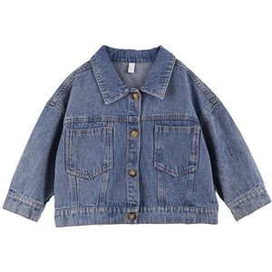 Kinderen Lente Kleding Zand Katoen Denim Jasje Koreaanse Jongens En Meisjes Vest Top Baby Motorjas Mode 3-6