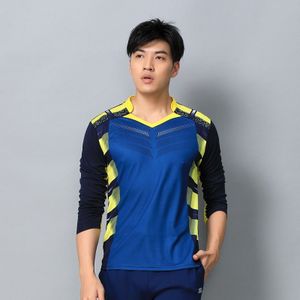 Lente En Herfst Lange Mouwen Badminton Kleding Mannen T-shirt Sneldrogend Paar Jas Ronde Hals Tennis sportkleding